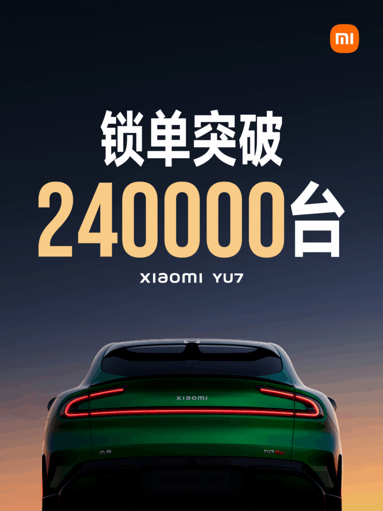 Электрический кроссовер Xiaomi YU7, август 2025