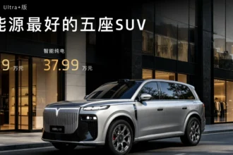 Voyah Taishan X8 со сдвоенными экранами мультимедиа от Huawei.