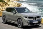 Шпионский снимок передней панели нового BMW X5 G65 с наклонным экраном и панорамным мостом iDrive X