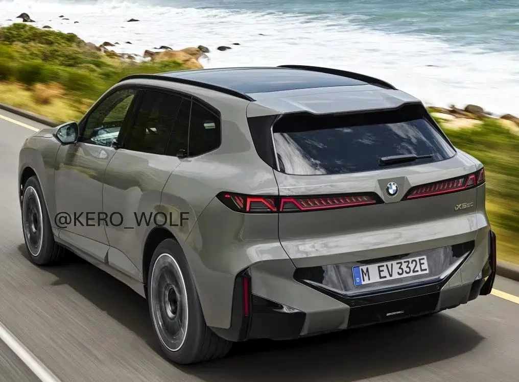 Шпионский снимок передней панели нового BMW X5 G65 с наклонным экраном и панорамным мостом iDrive X