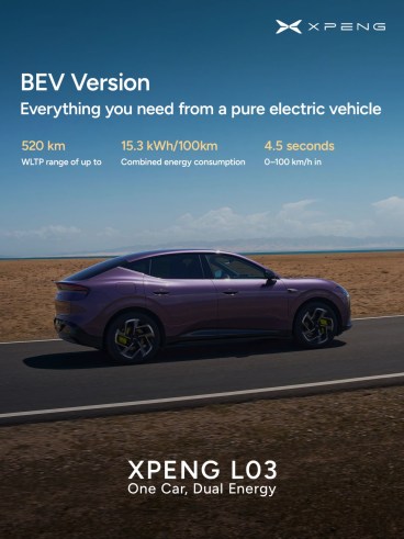 Новый электрокроссовер XPeng L03