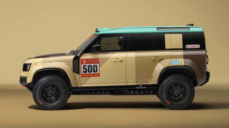 Внедорожник Land Rover Defender Dakar 2027 года на презентации The Quail