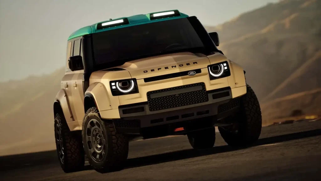 Внедорожник Land Rover Defender Dakar 2027 года на презентации The Quail